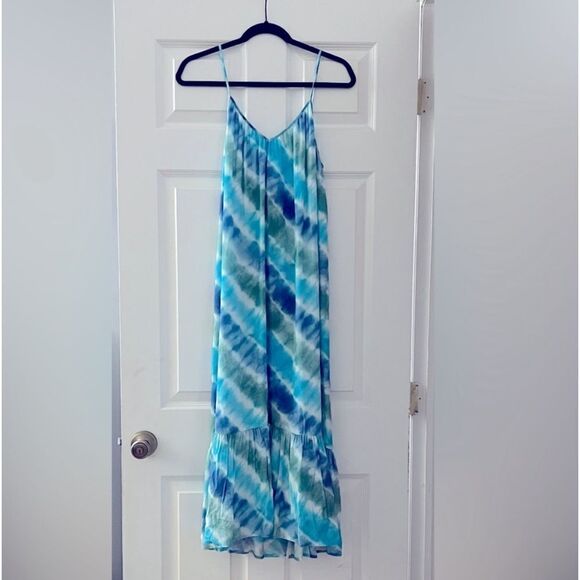 NWT Rails Tye Dye slip Dress with a relaxed silhouette and ruffle hem  small - Picture 7 of 7